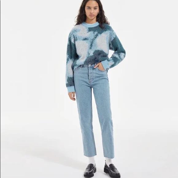 The Kooples Short Wool Sweater with Blue Fade-1